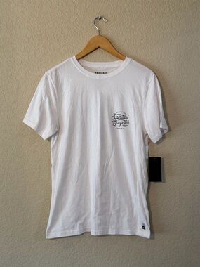 NWT! Spiritual Gangster Women’s High Vibration White Logo Tee, sz SM